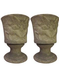 Pair of Italian Art Deco Stone Table Lamps in the style of Gio Ponti