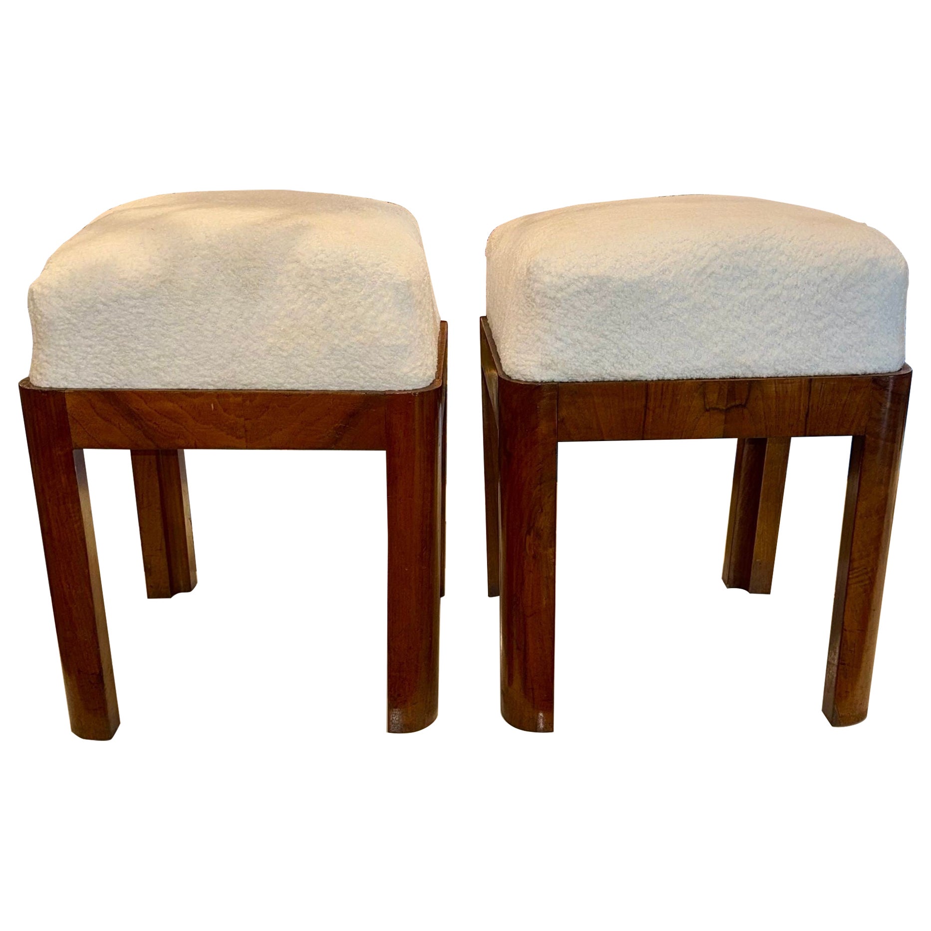 Pair of Italian Art Deco Stools