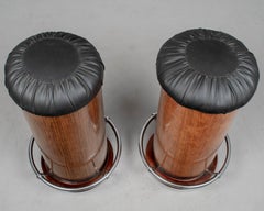 Paar italienische Barhocker im Art-Déco-Stil