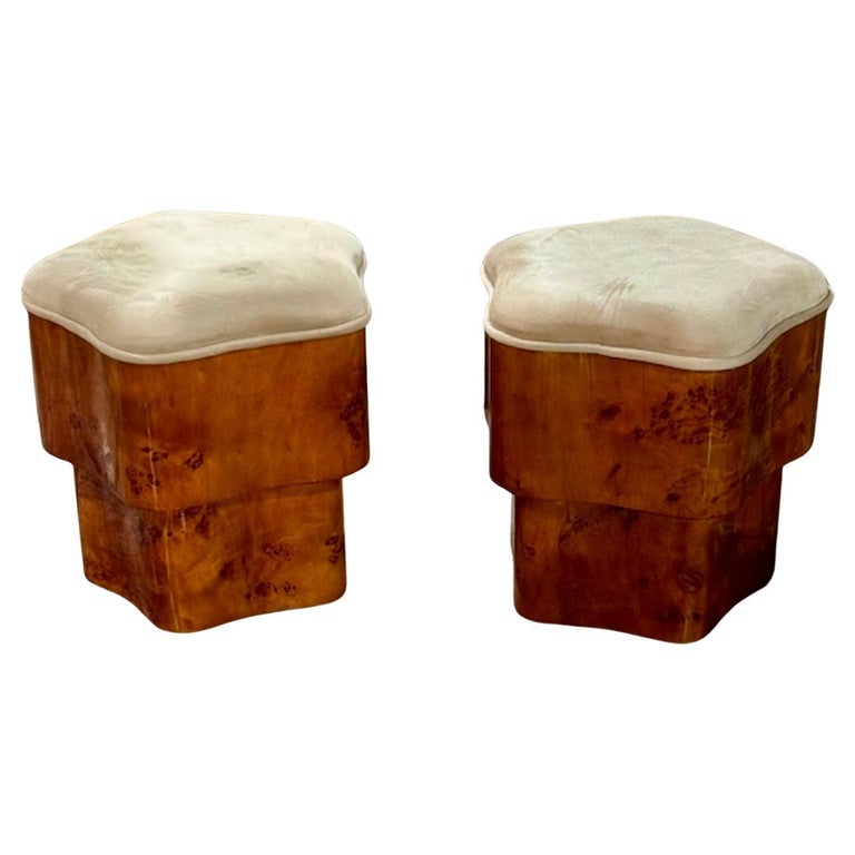 Burlwood Stools, 2000, offered by Legacy Antiques