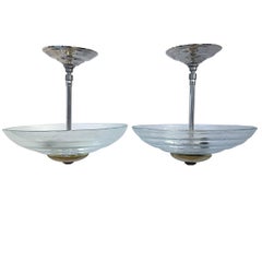 Pair of Italian Art Glass Light Fixtures. Sold Individually.
