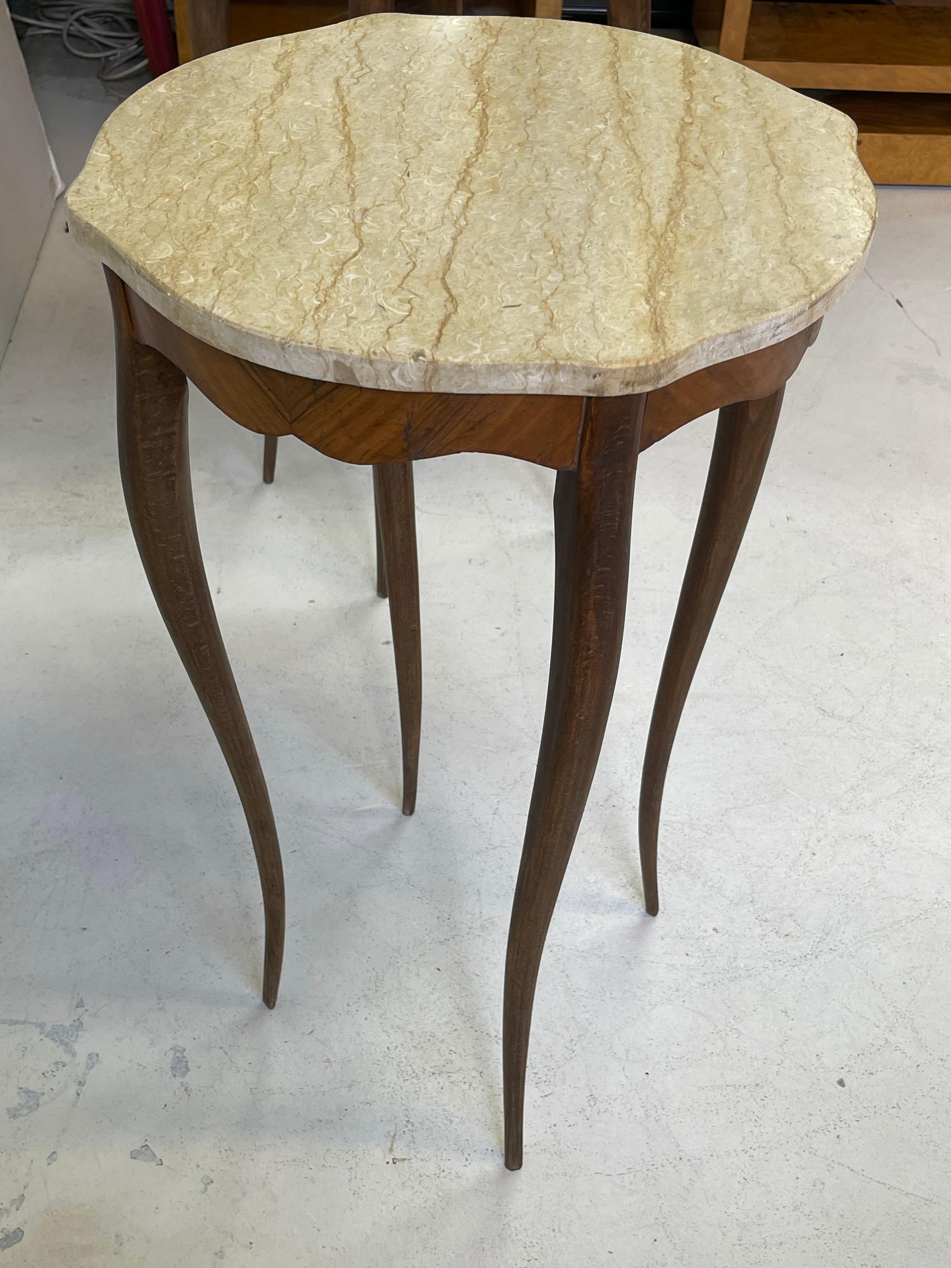 Pair of Italian Art Nouveau Side Tables or Plant Stands In Good Condition In Atlanta, GA