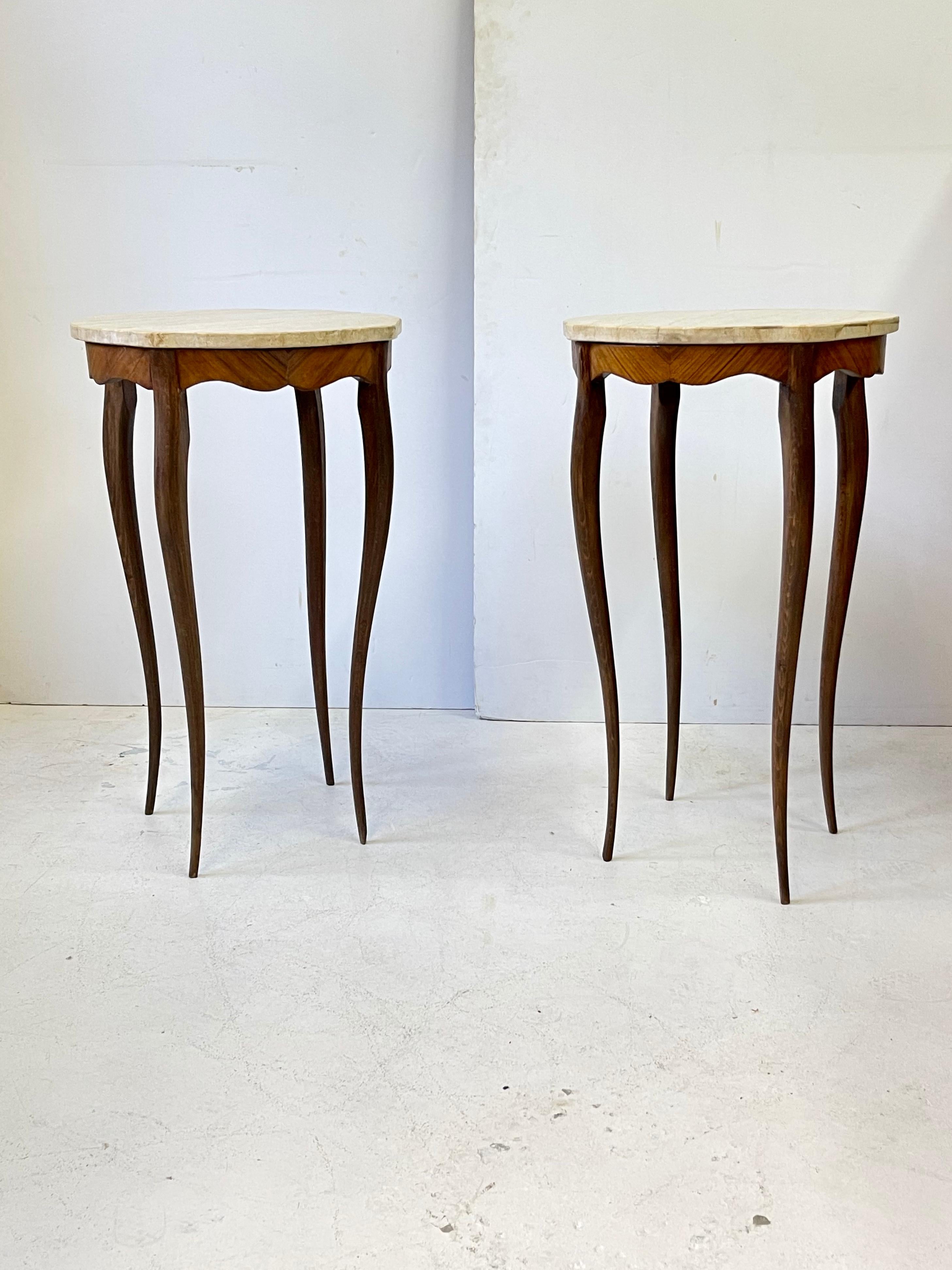 Pair of Italian Art Nouveau Side Tables or Plant Stands 4