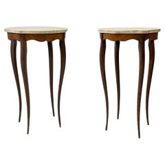 Pair of Italian Art Nouveau Side Tables or Plant Stands