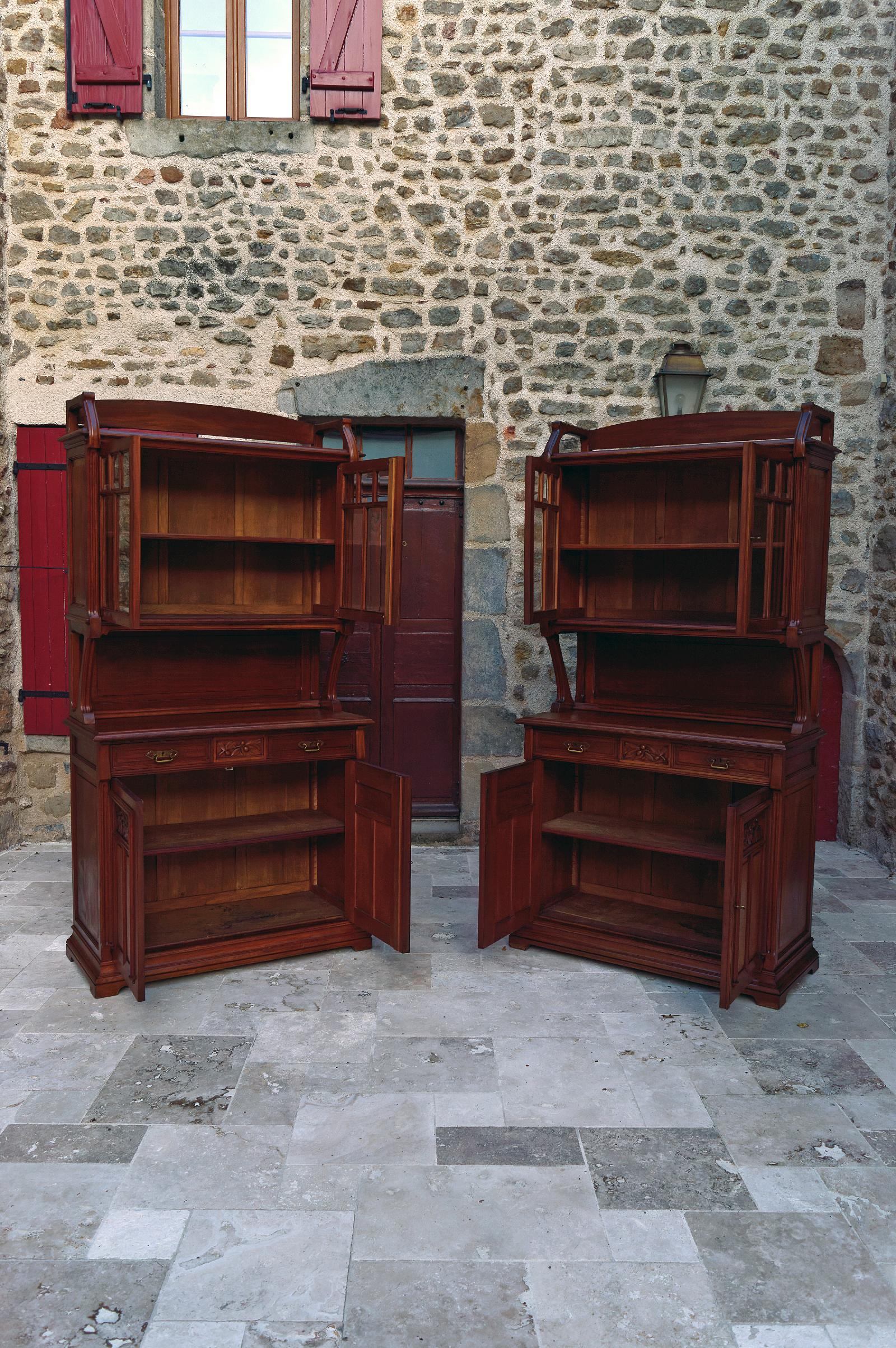 Pair of Italian Art Nouveau Twin Sideboards, circa 1910 For Sale 14