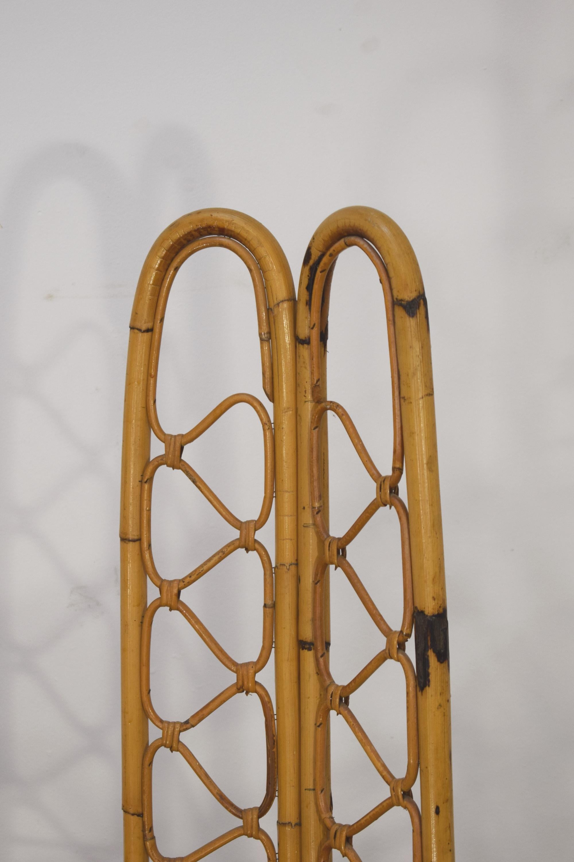 Mid-Century Modern Pair of Italian Bamboo Chairs, 1960s