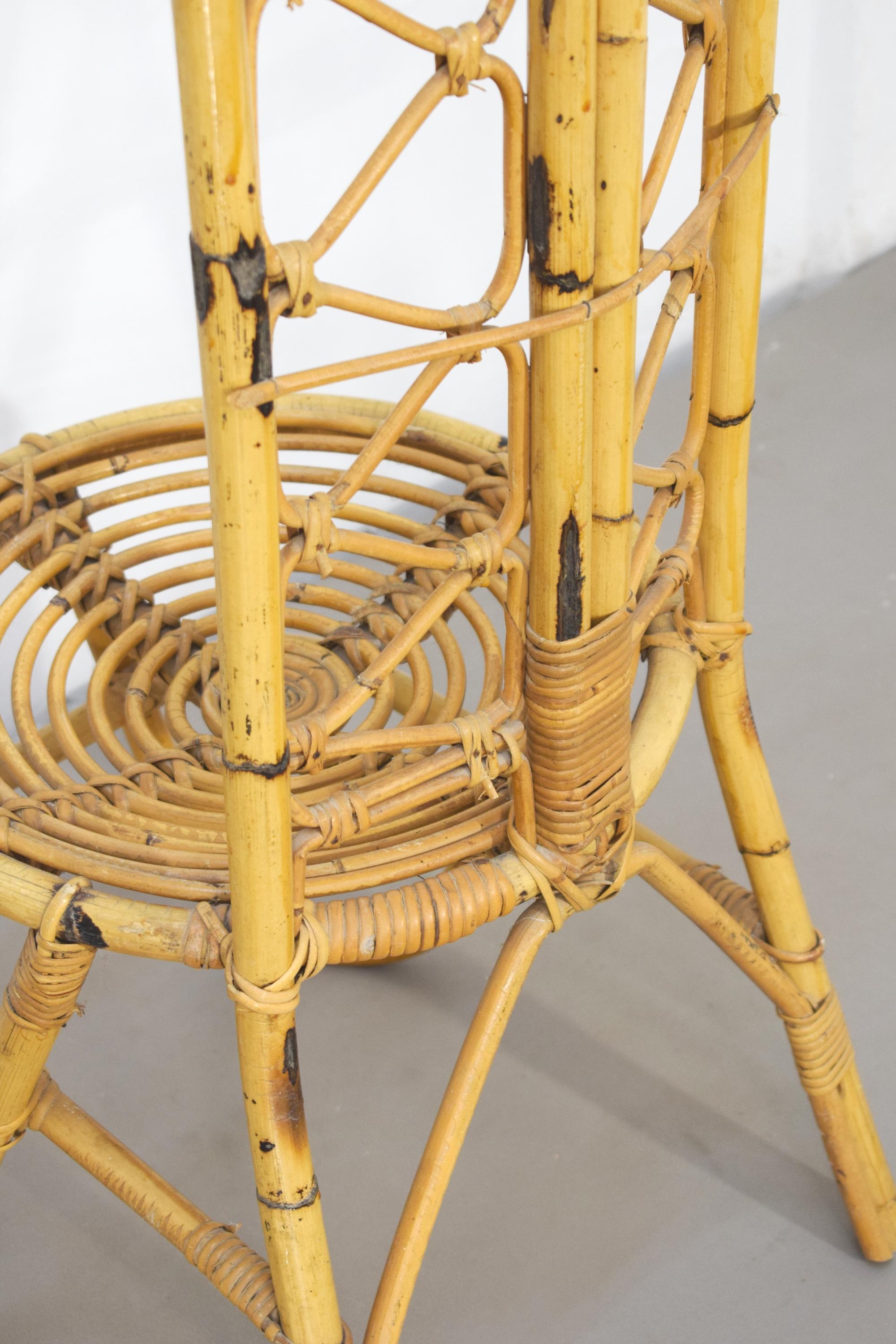 Pair of Italian Bamboo Chairs, 1960s 1