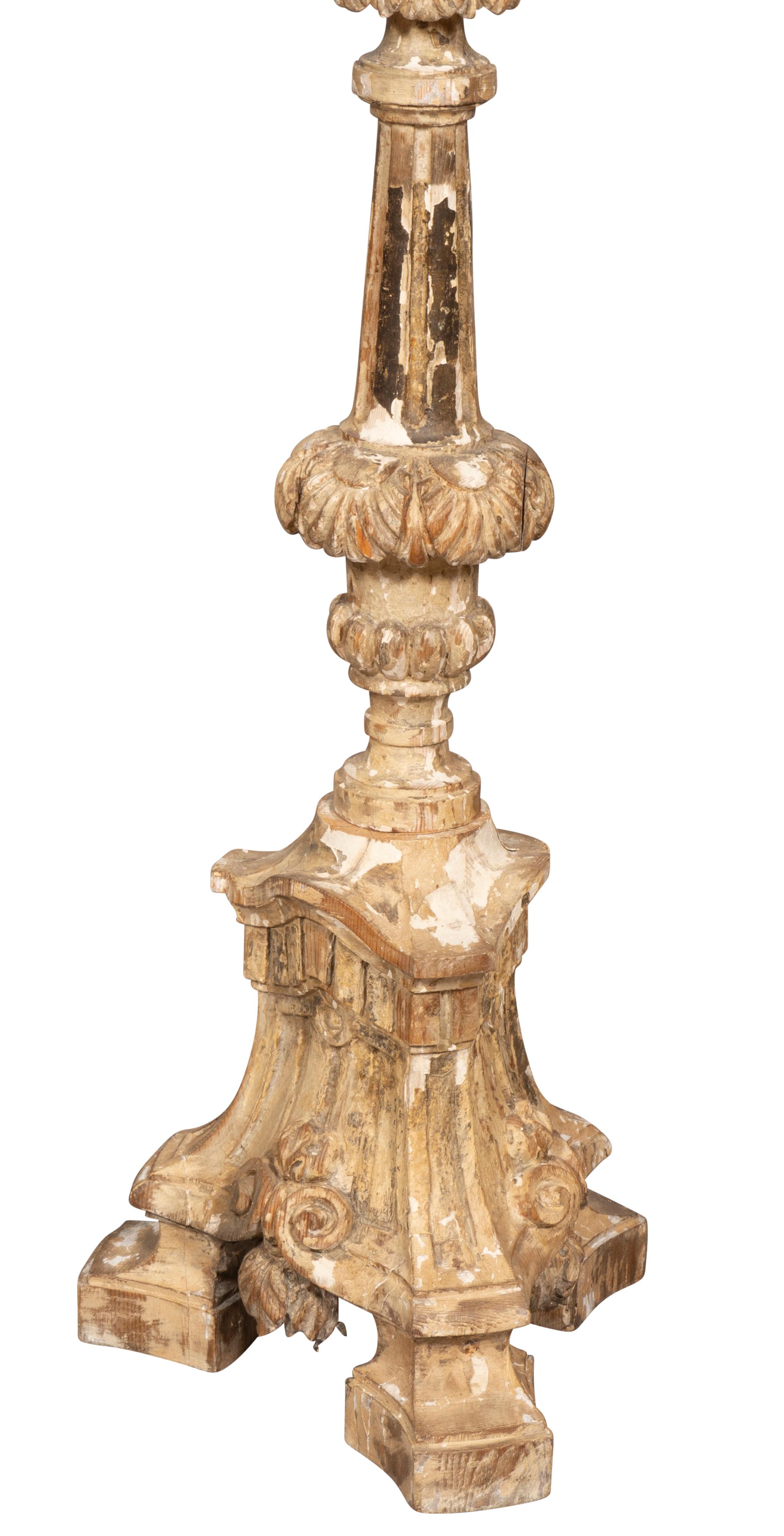 Pair of Italian Baroque Pricket Stick Table Lamps For Sale 7