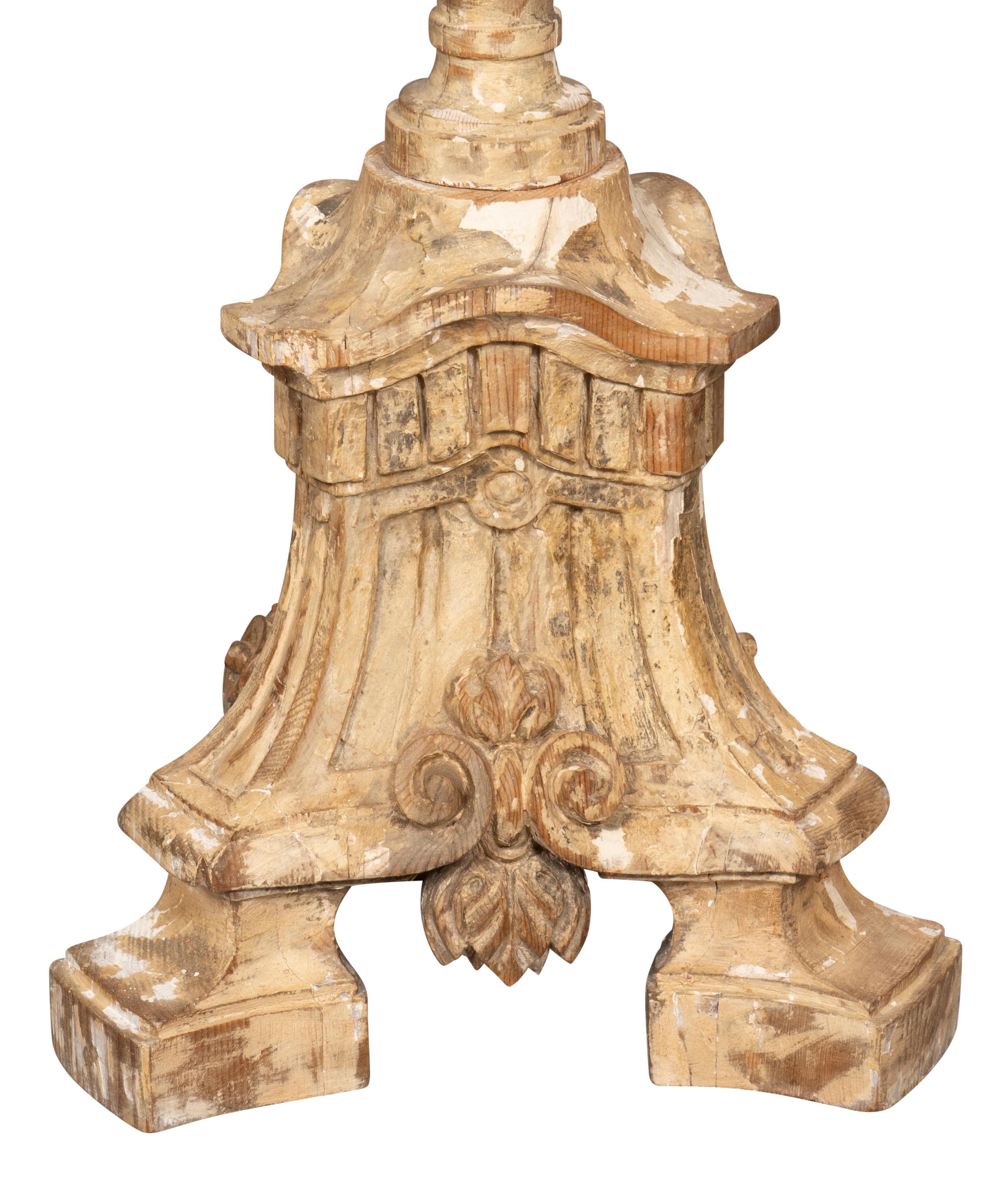 Pair of Italian Baroque Pricket Stick Table Lamps For Sale 10