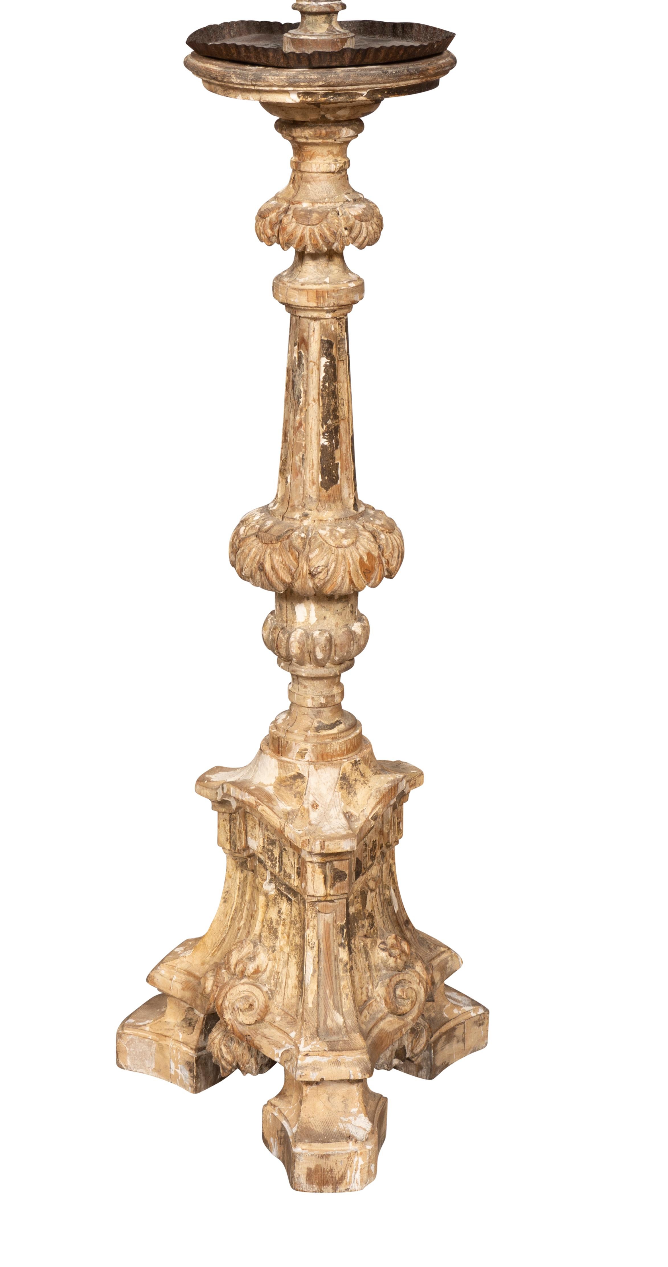 Baroque Paire de lampes de table baroques italiennes en vente