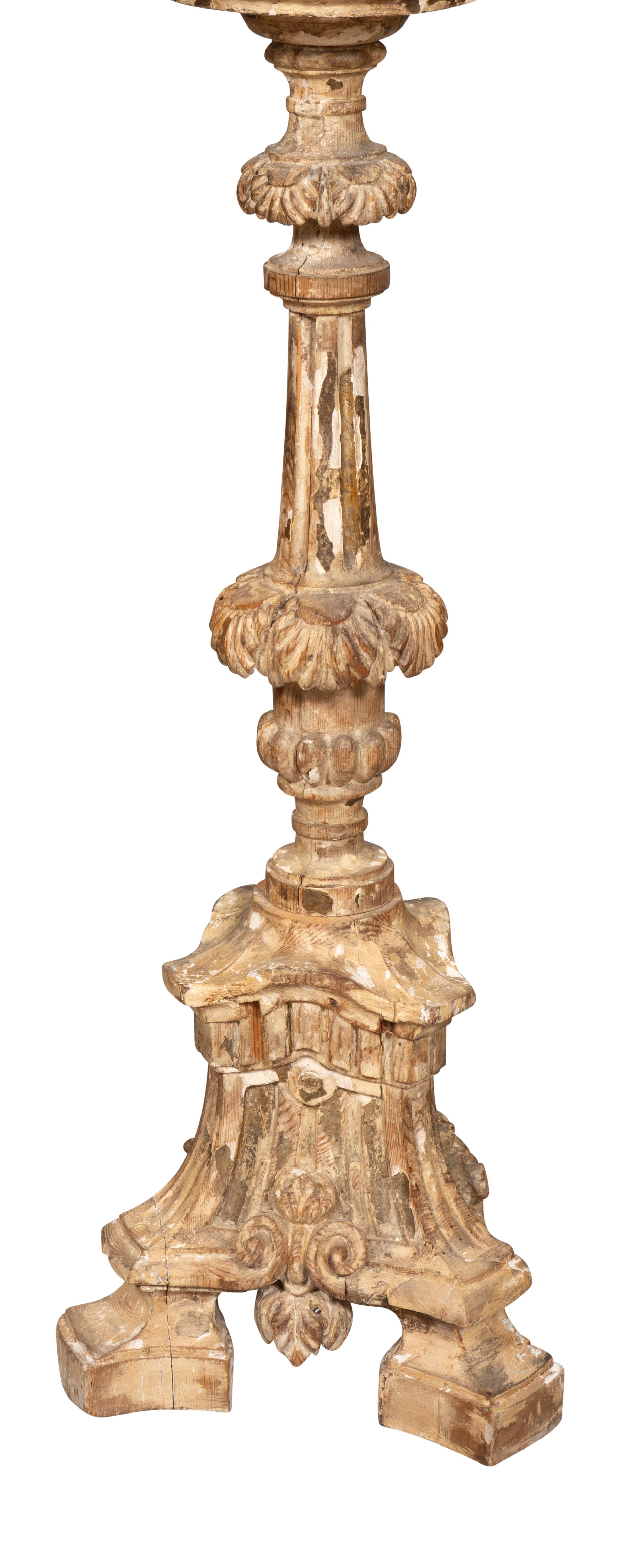 Pair of Italian Baroque Pricket Stick Table Lamps For Sale 2