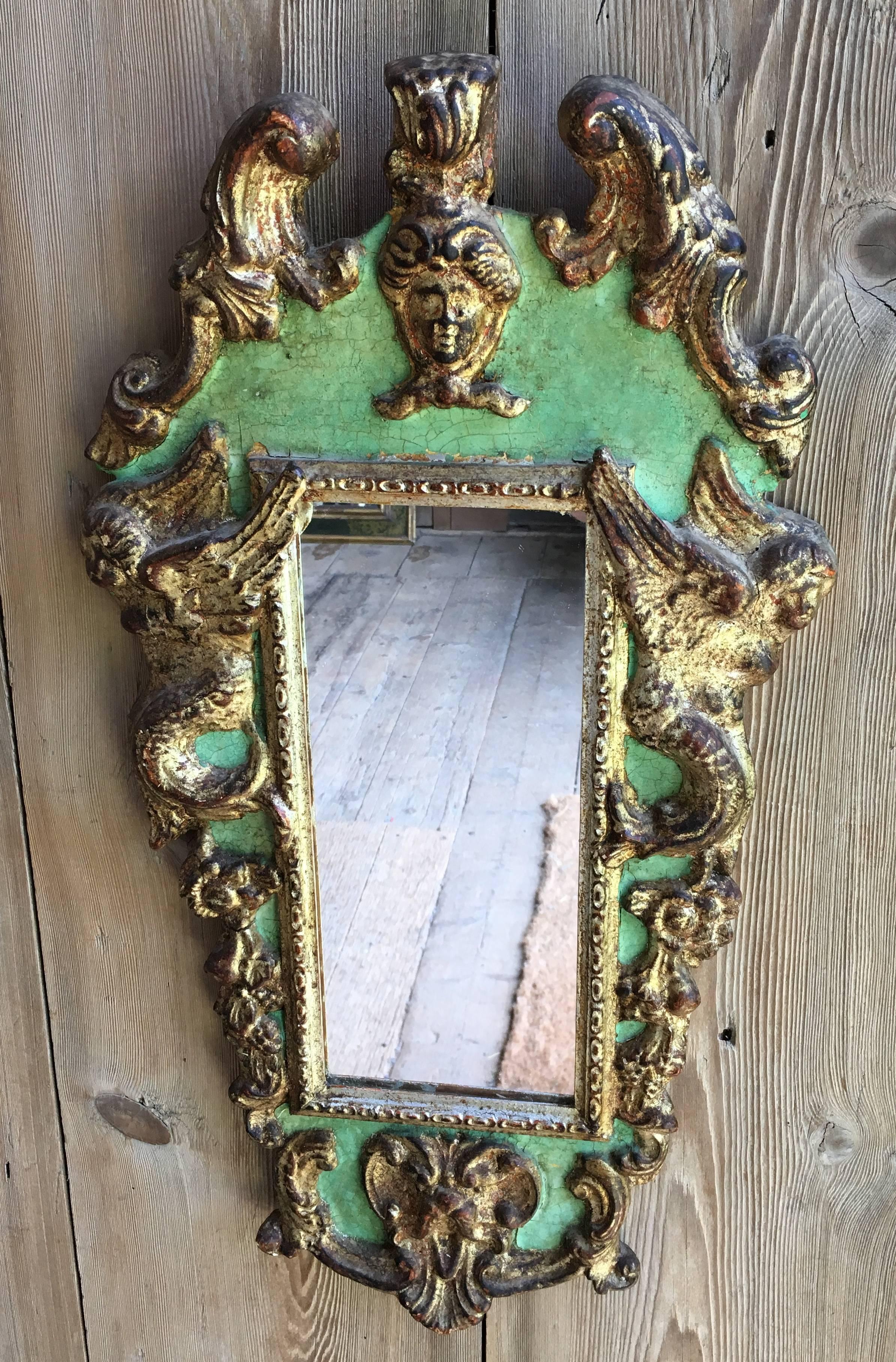Carved Pair of Italian Baroque Style Mirrors