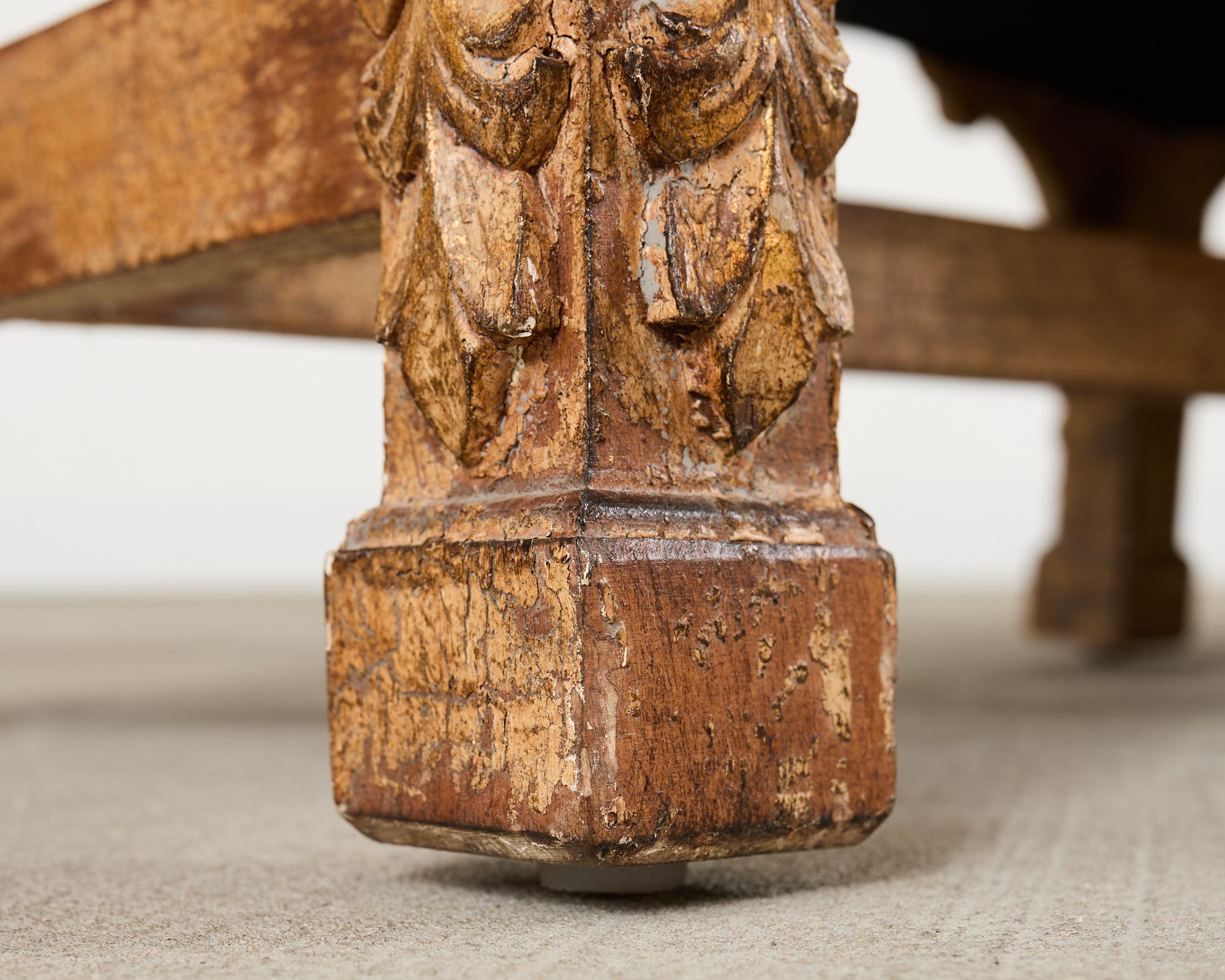 Paar italienische Barock-Stil Scroll Arm Bänke 5 Ft. im Angebot 4