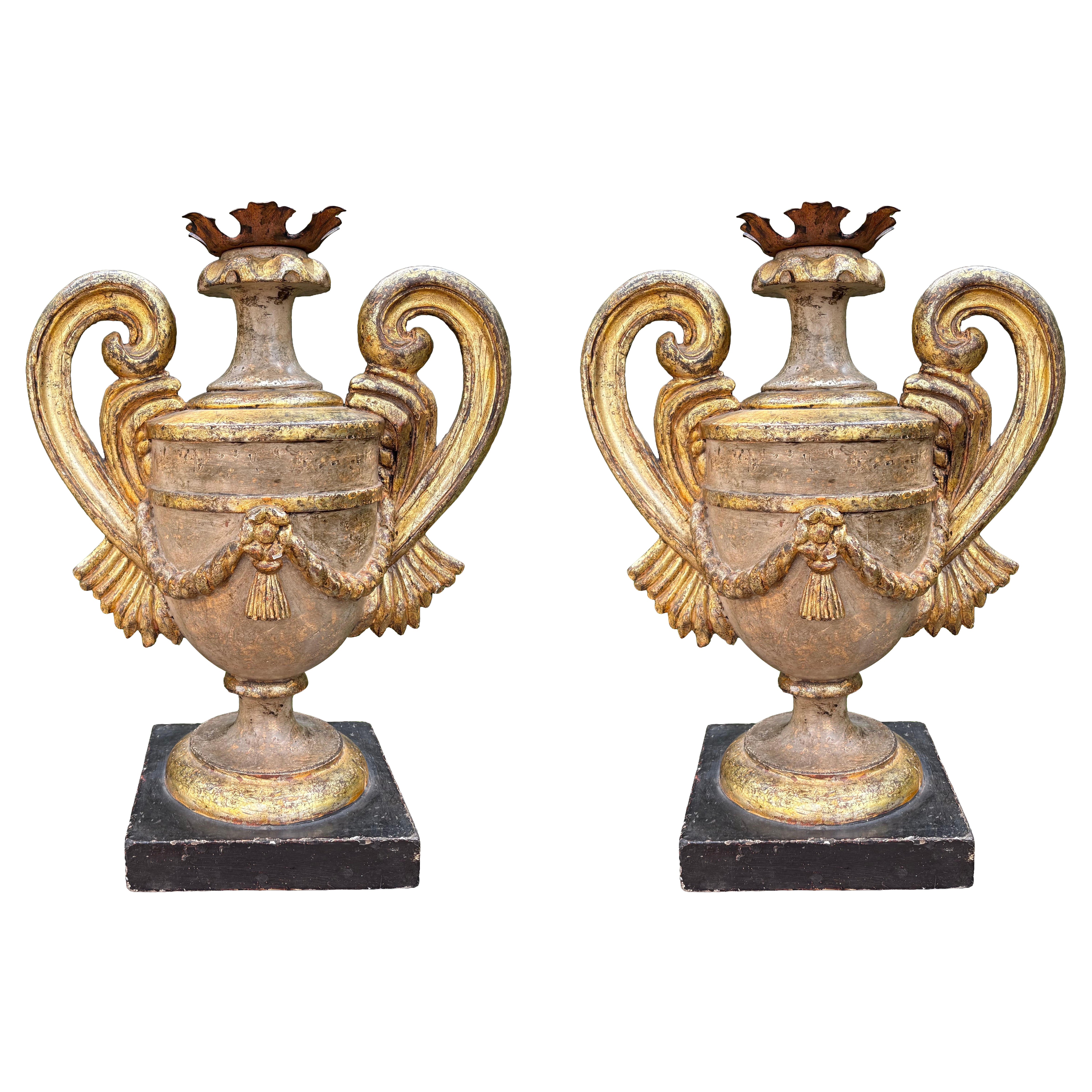 Pair Of Italian Baroque Style Urns