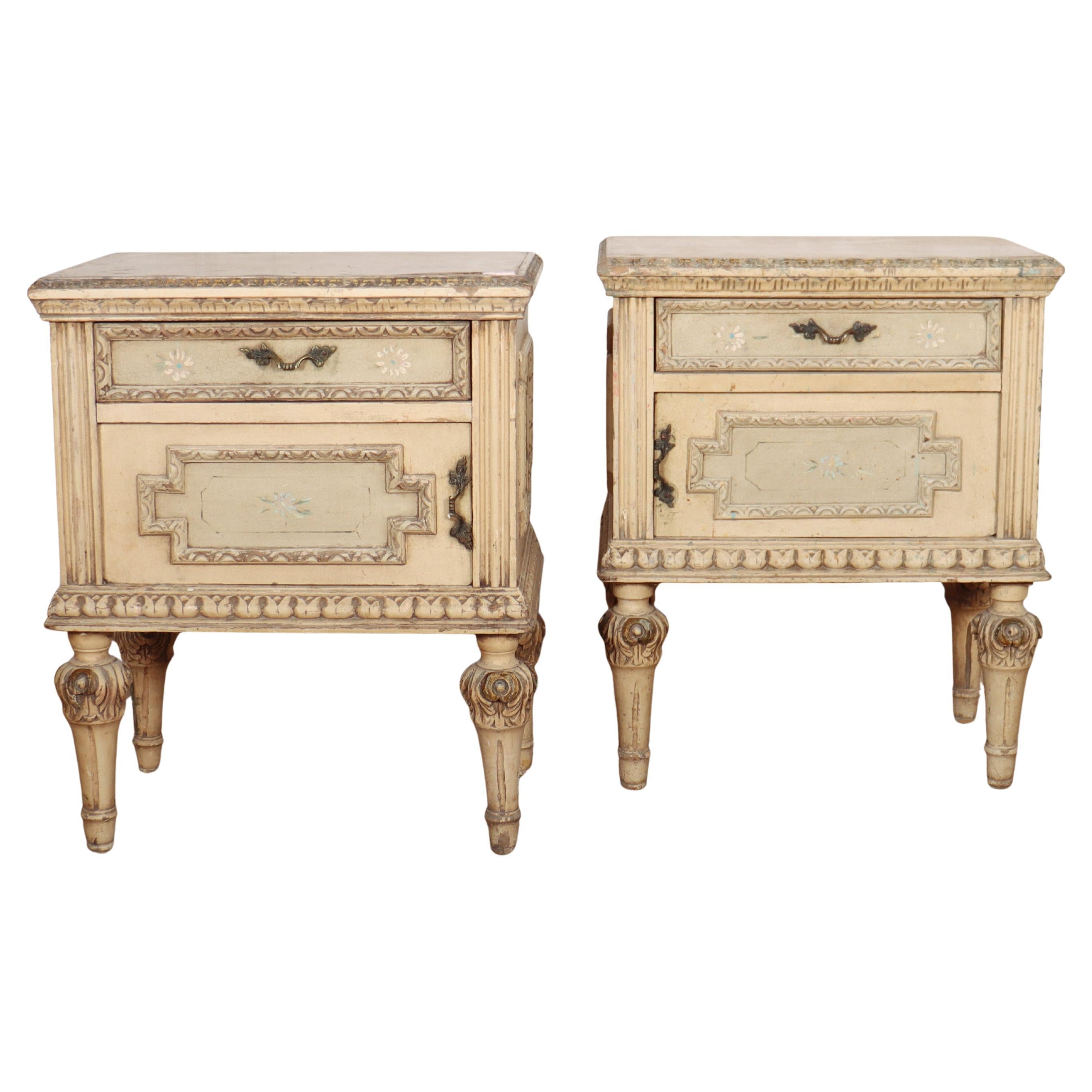 Pair of Italian Bedside Cabinets