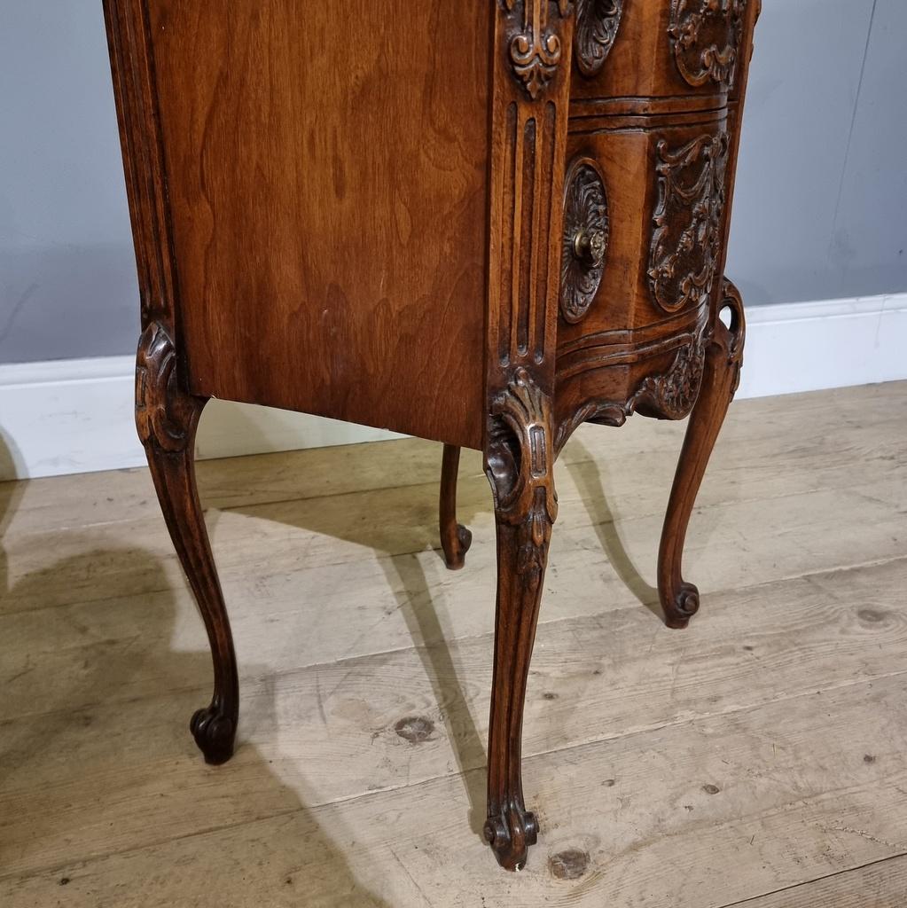 Carved Pair of Italian Bedside Commodes
