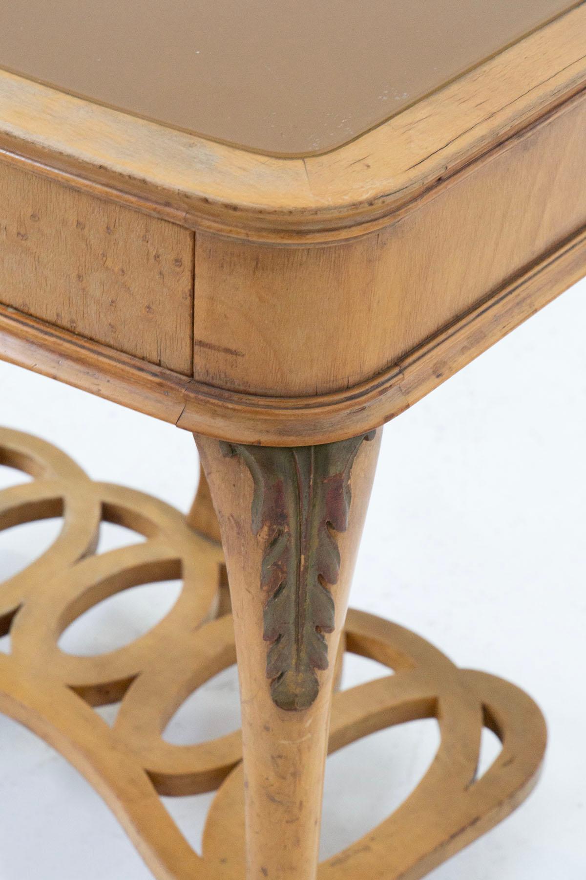 Pair of Italian Bedside Tables Attributed to Paolo Buffa in Brass and Glass 6