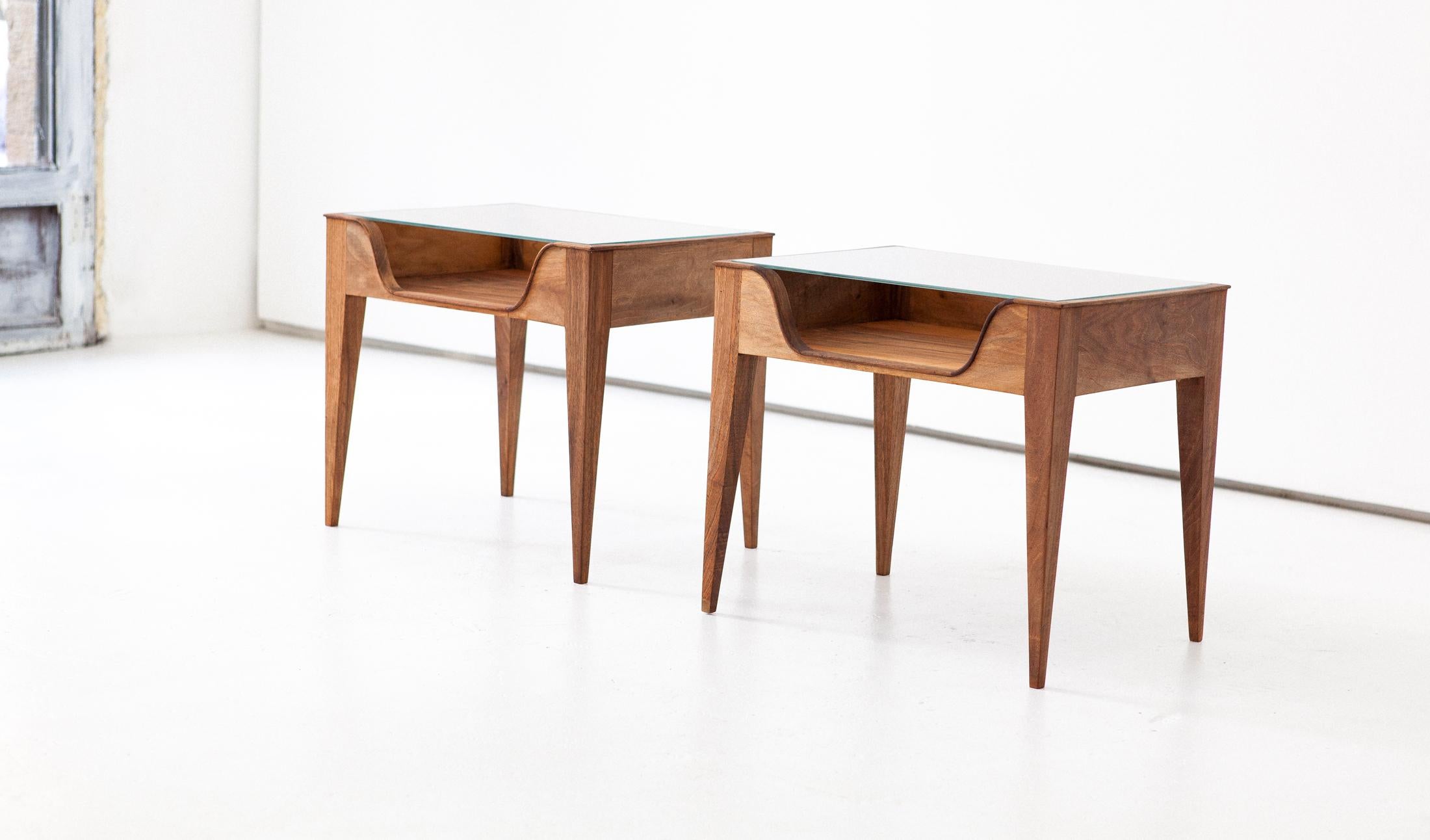 Pair of Italian Bedside Tables by F.lli Strada, 1950s In Good Condition In Rome, IT