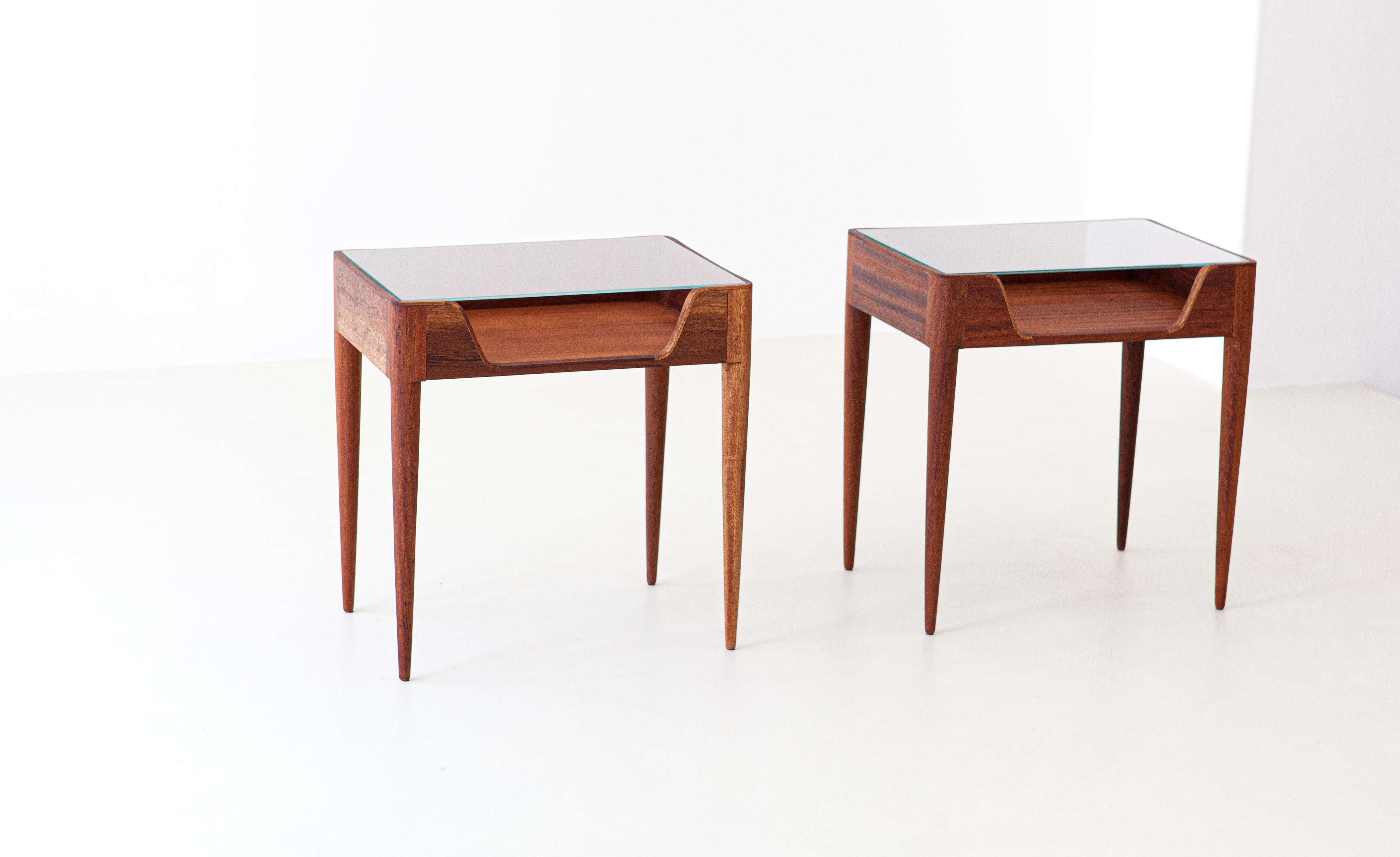Pair of Italian Bedside Tables by F.lli Strada, 1950s In Good Condition In Rome, IT