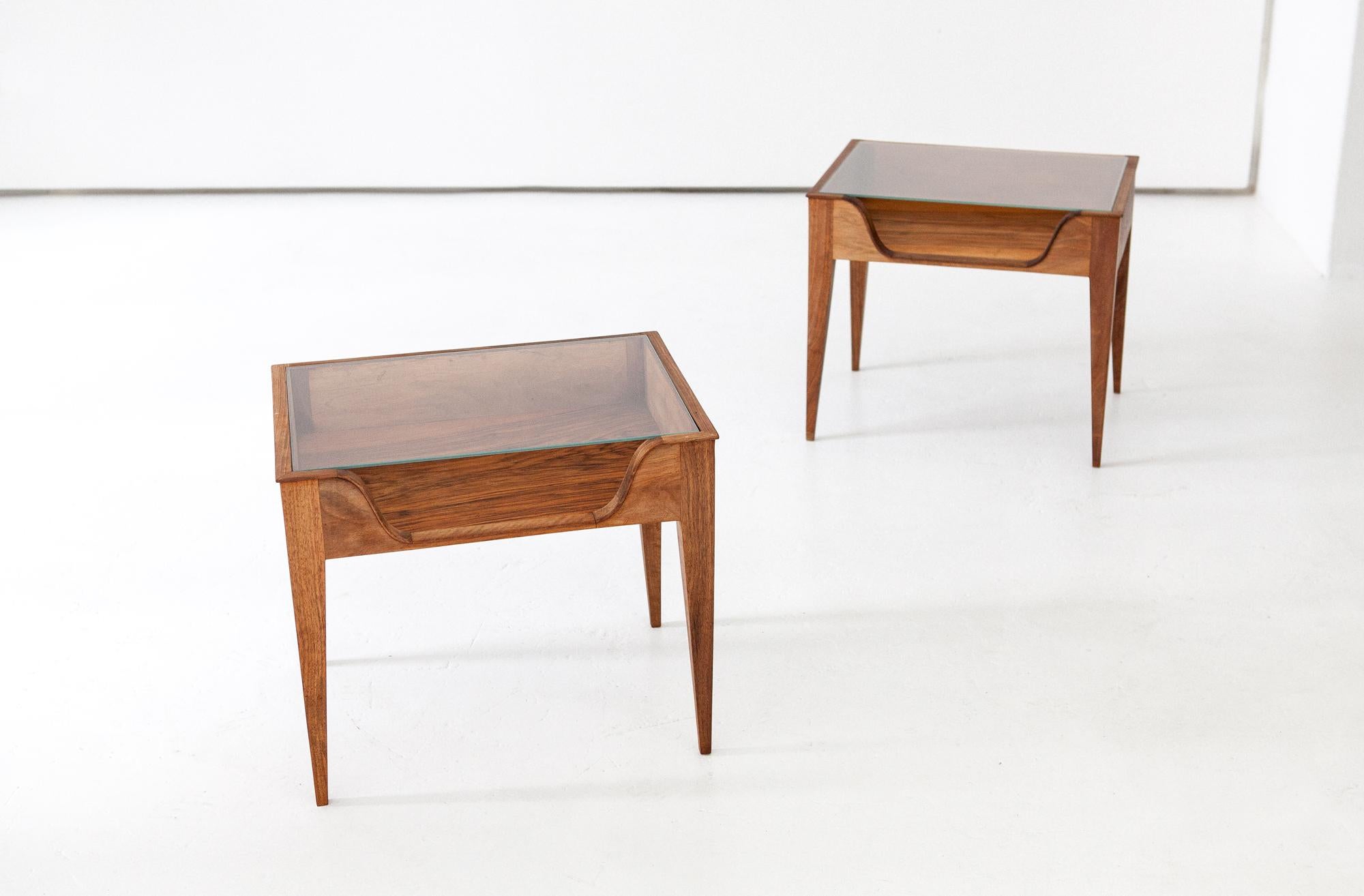 Mid-20th Century Pair of Italian Bedside Tables by F.lli Strada, 1950s