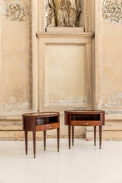 Pair of Italian Bedsides Table Attributed to Paolo Buffa