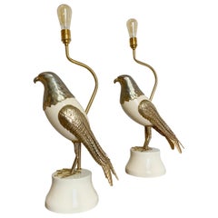Pair of Italian Bird of Prey Table Lamps, 1960s