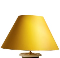 Pair of Italian Black and White Striped Ceramic Lamps