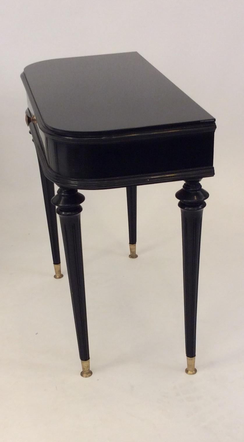 Pair of Italian Black Lacquered Side Tables Attributed to Paolo Buffa circa 1940 10
