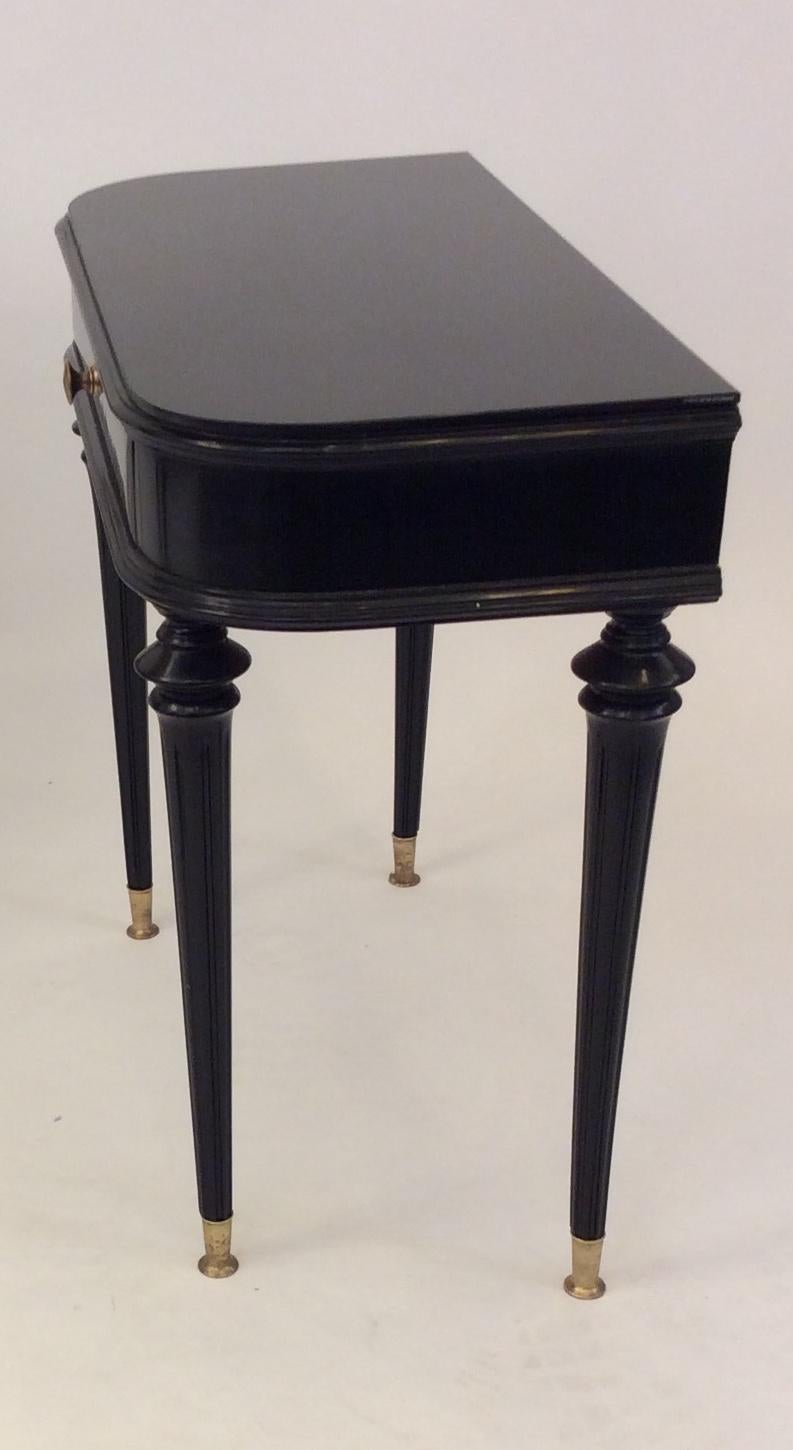 Pair of Italian Black Lacquered Side Tables Attributed to Paolo Buffa circa 1940 11