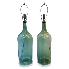Pair of Italian Blown Glass lamps