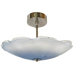 Luminaire italien en verre dégradé bleu