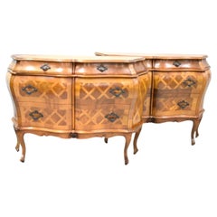 Pair of Italian Bombay Inlaid Chests