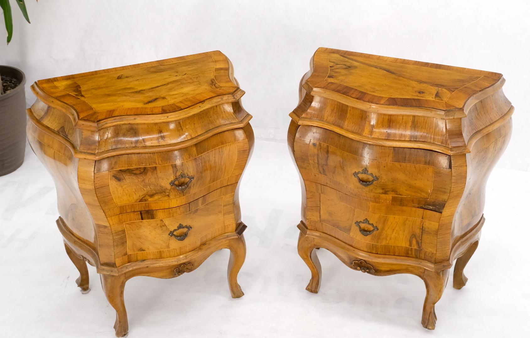 Pair of Italian Bombay Style Olive Wood Burl Veneer Patches For Sale 5