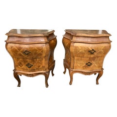 Pair of Italian Bombe
 Chair-Side Commodes