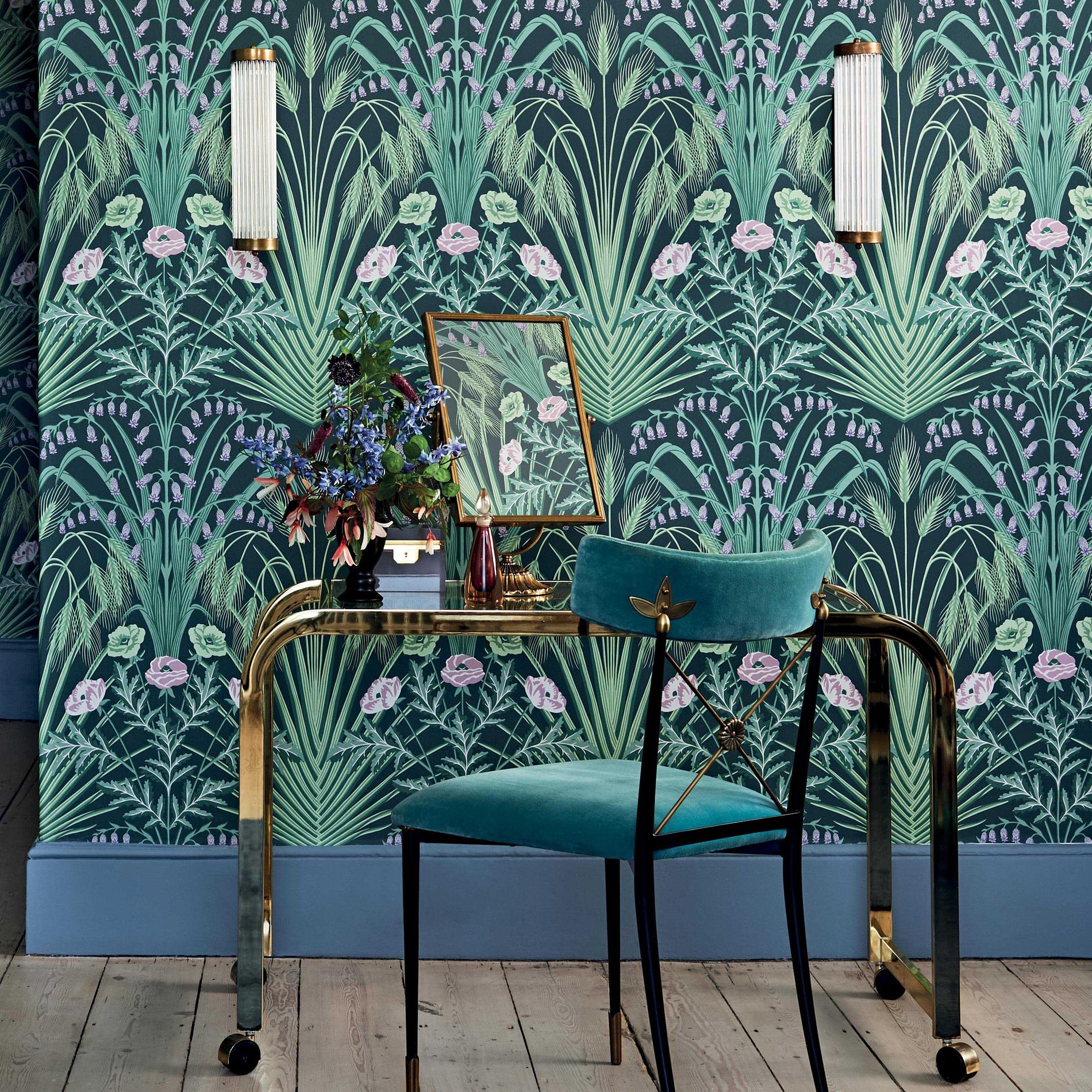 XXIe siècle et contemporain Paire d'appliques Art Deco en laiton et verre dans le style de Venini en vente