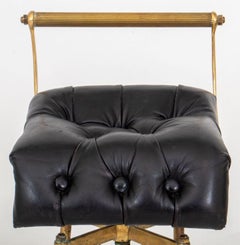 Paar italienische Barhocker aus Messing, 1970er-Jahre