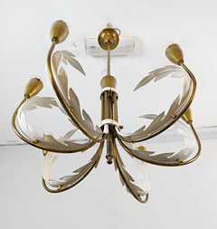 Pair of Italian Brass Chandeliers