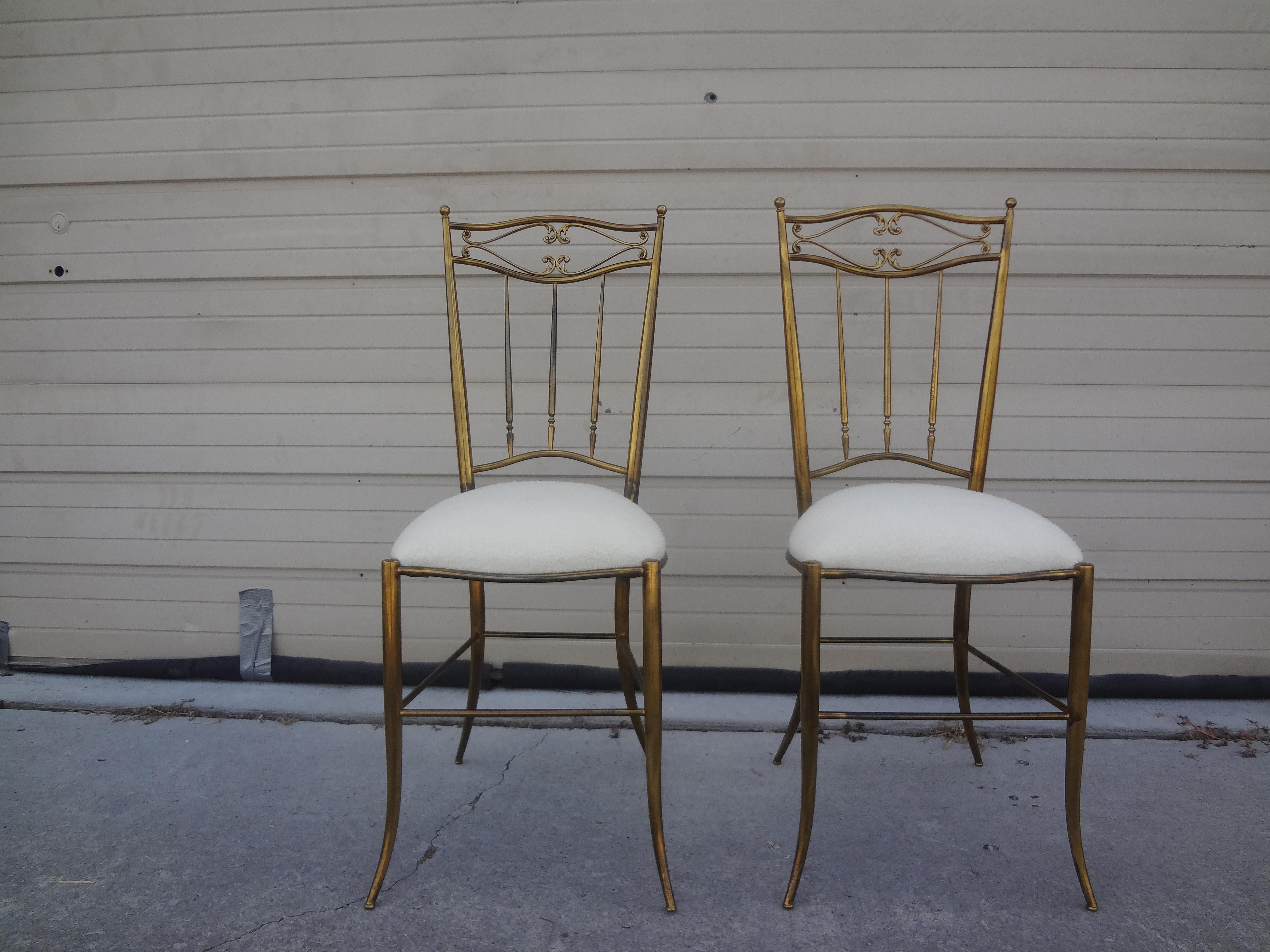 Pair of Italian Brass Chiavari Chairs 6