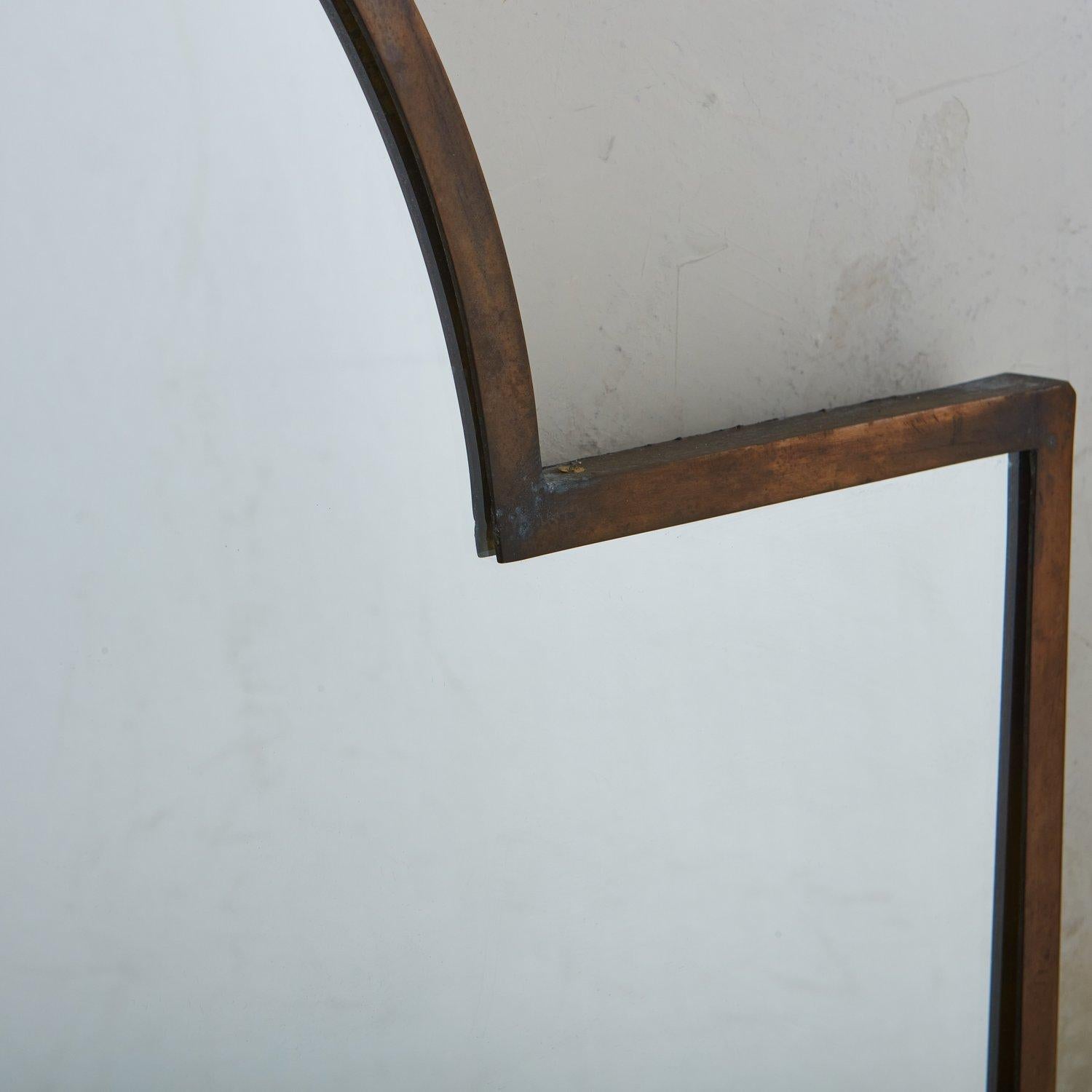 Pair of Italian Brass Frame Shield Mirrors, 20th Century 5