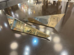 Pair of Italian Brass Sculptural Door Handles