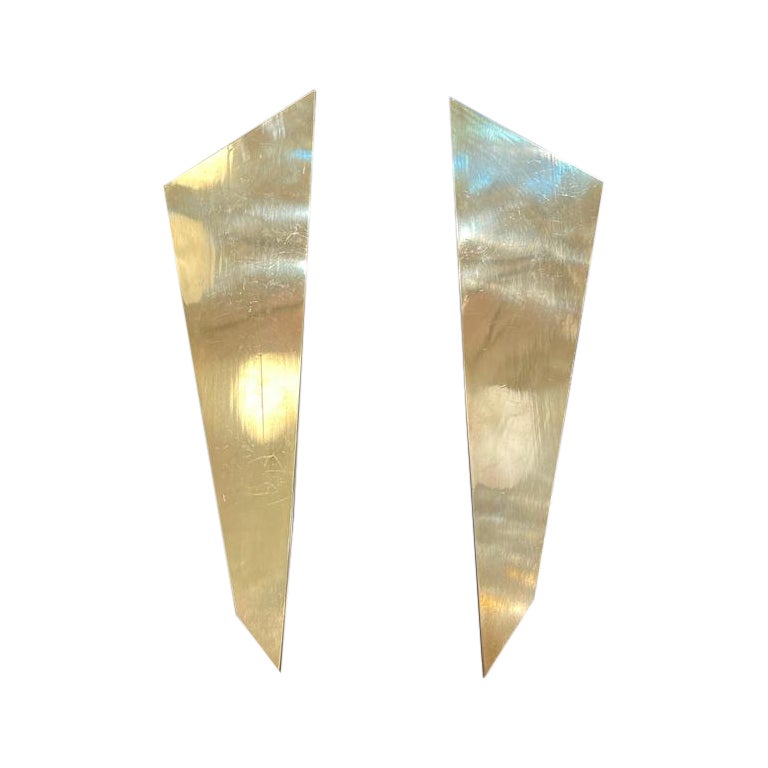Pair of Italian Brass Sculptural Door Handles