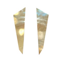Pair of Italian Brass Sculptural Door Handles