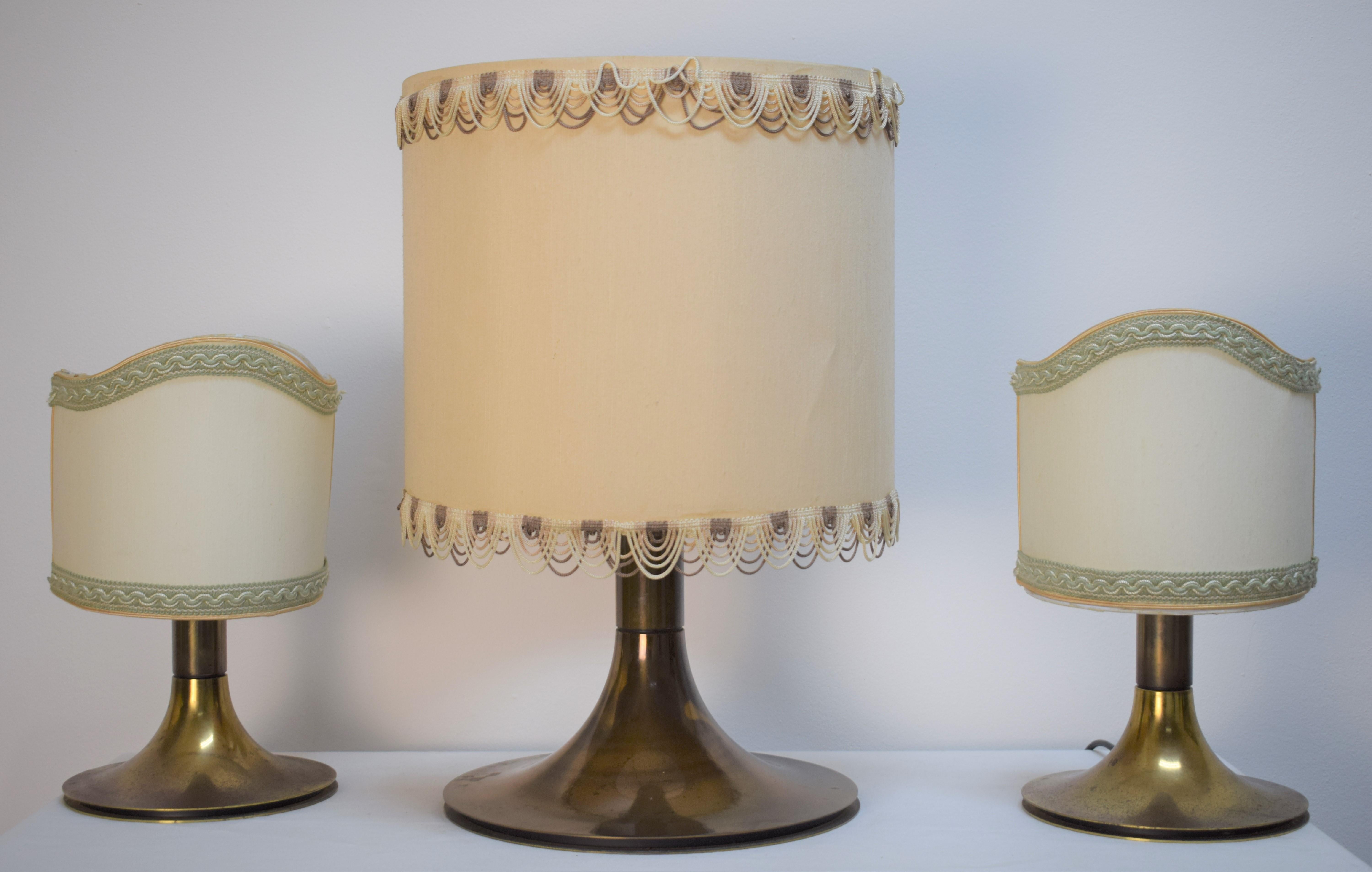 Pair of Italian Brass Table Lamps, 1960s 5