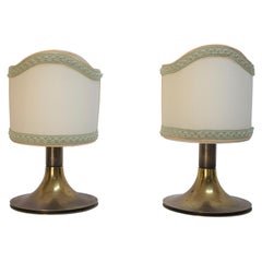 Pair of Italian Brass Table Lamps, 1960s