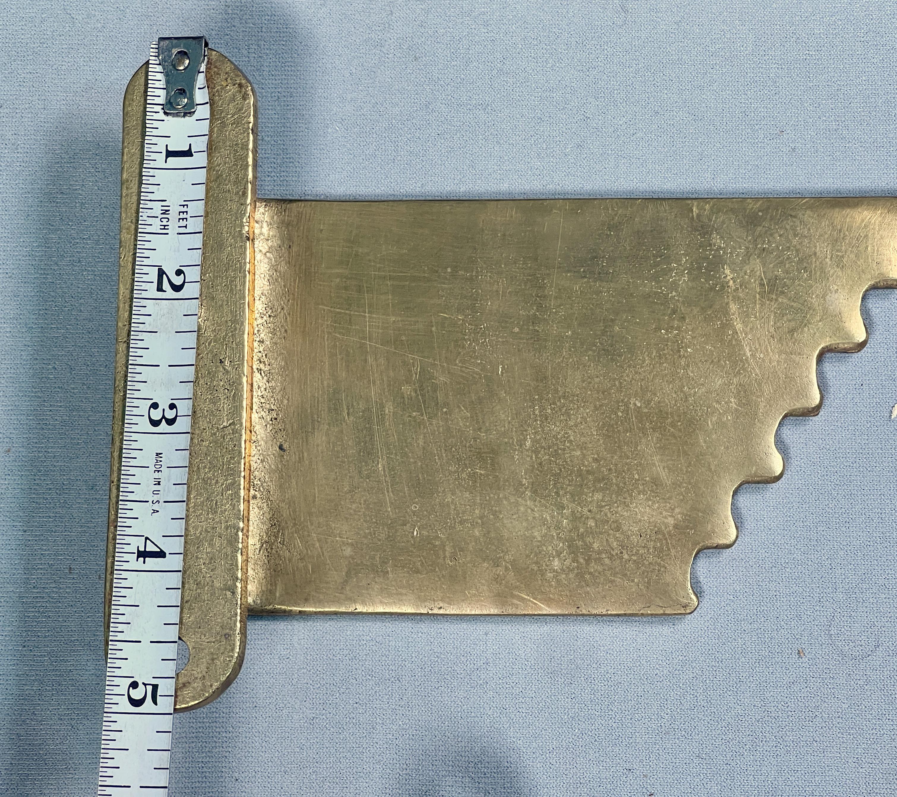 Pair of Italian Brass Wing Form Door Pulls For Sale 2