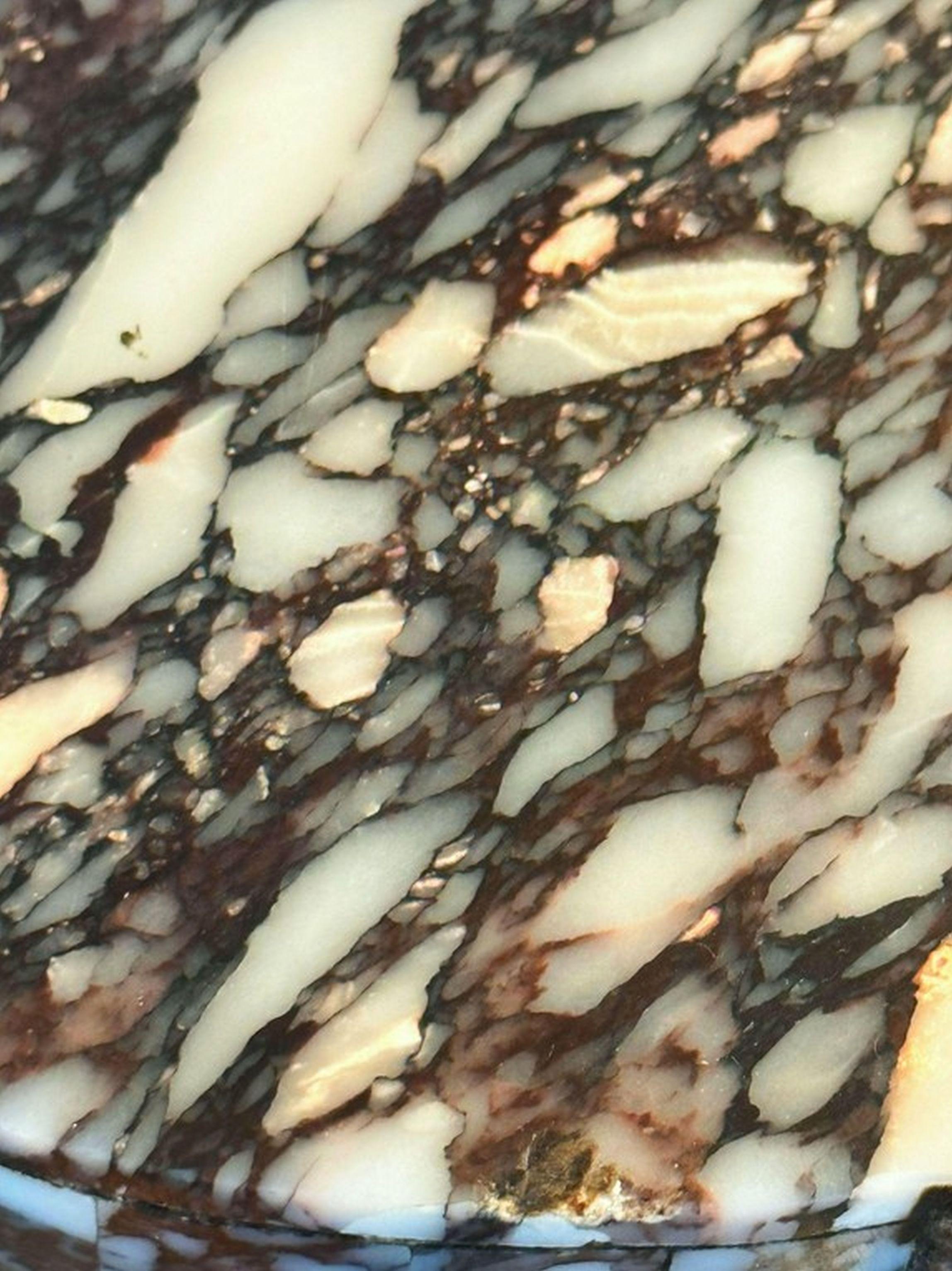 Paar italienische Konsolen aus Breccia-Marmor und Giltwood im Angebot 8