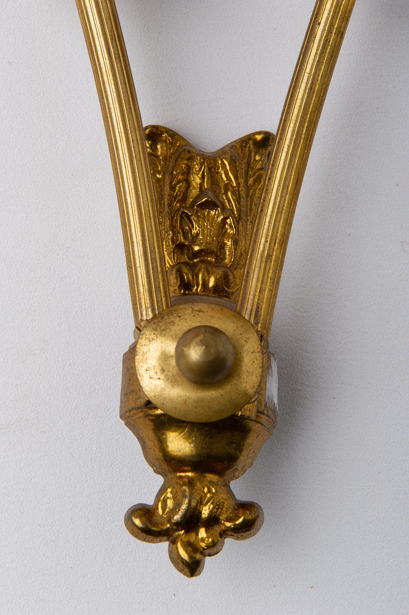 Pareja de bronce italiano  Lámparas de pared en Excelente estado para la venta en Alessandria, Piemonte