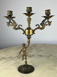 Pair of Italian Bronze Candlesticks, 1960s