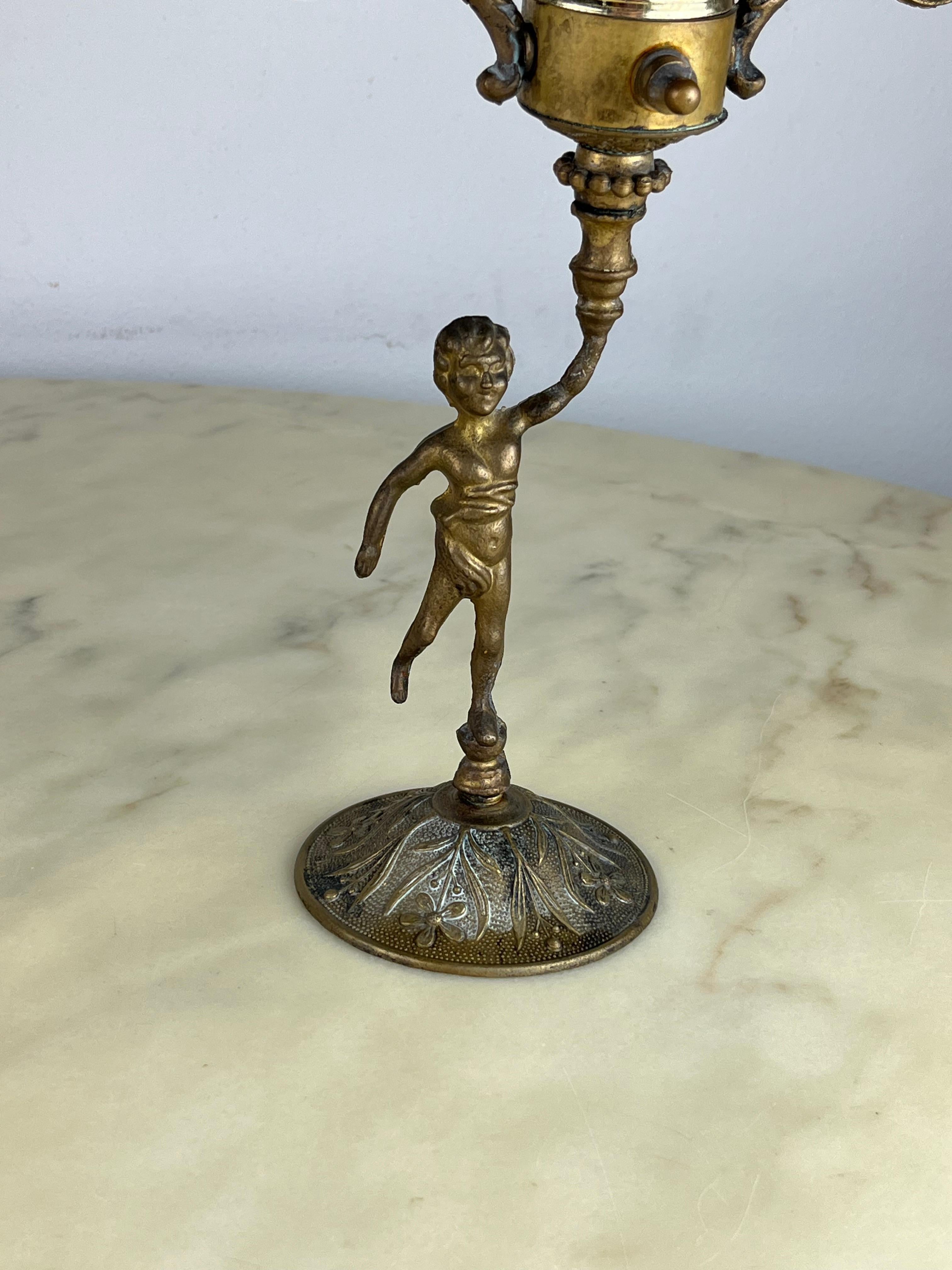 Pair of Italian Bronze Candlesticks, 1960s For Sale 2