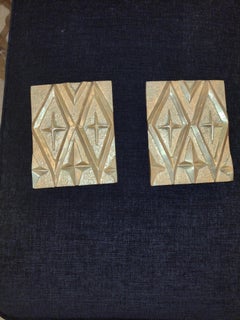 Pair of Italian Bronze Decorative Door Pull in Bronze